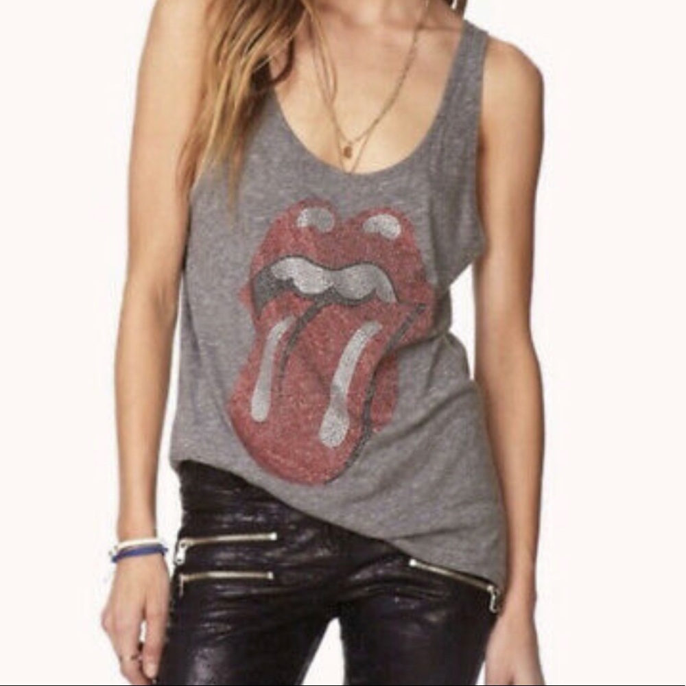 Rhinestone Rolling Stones Rocker Tank